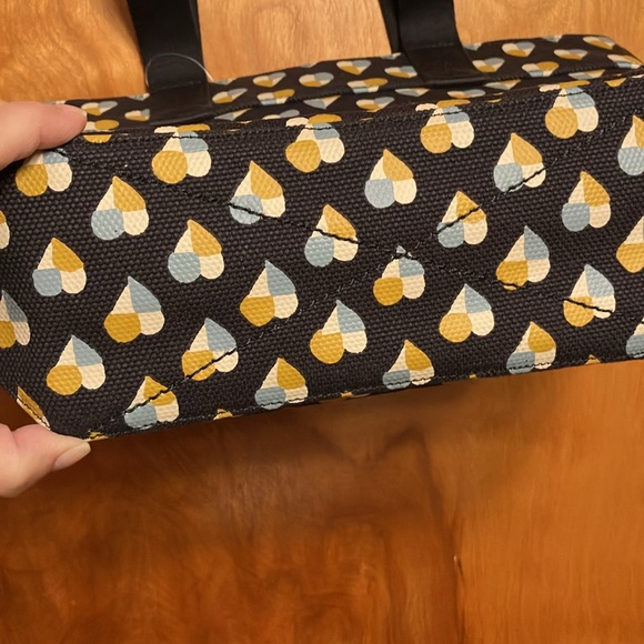 COACH CHECKERED HEART CANVAS TOTE. NAVY. BRAND NEW. TOO CUTE!  NWT - Picture 11 of 12